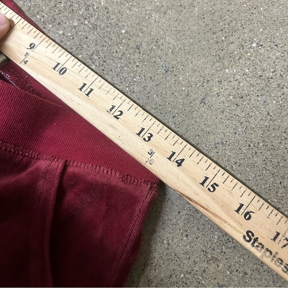 Juicy Couture Pants Womens Medium Red Y2K Velour Cargo Flare Wide Leg 2000s - Picture 4 of 8